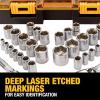 imageDEWALT Impact Socket Set with Ratchet MetricSAE 12quot Drive 23Piece Set with Case DWMT74739 Socket set  34pc