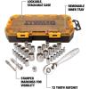 imageDEWALT Impact Socket Set with Ratchet MetricSAE 12quot Drive 23Piece Set with Case DWMT74739 Socket set  34pc