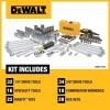 imageDEWALT Mechanics Tools Kit and Socket Set 142Piece 14 ampamp 38quot Drive MMSAE DWMT73802OG 142 Piece Set