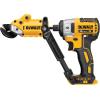 imageDEWALT Metal ShearCutter Drill Attachment Impact Ready 360 Degree Pivoting Head Cuts 18GA Material DWASHRIRYellow BlackShears Attachment