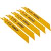 imageDEWALT Reciprocating Saw Blades Straight Back BiMetal 6Inch 24 TPI 5Pack DW4813