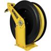 imageDEWALT Retractable Air Hose Reel 50ft Wall or Truck Bed Mounted Usable for Pnuematic Air Tools for Mechanics Garage At Home and More Double Arm Construction 38in x 50ft Hose