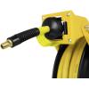 imageDEWALT Retractable Air Hose Reel 50ft Wall or Truck Bed Mounted Usable for Pnuematic Air Tools for Mechanics Garage At Home and More Double Arm Construction 38in x 50ft Hose