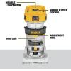 imageDEWALT Router Fixed Base 114 HP 77Amp Variable Speed Trigger Corded DWP611
