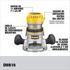 imageDEWALT Router Fixed Base 134HP 110 Amp Motor DW616