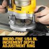 imageDEWALT Router Fixed and Plunge Base Kit Soft Start 12Amp 24000 RPM Variable Speed Trigger Corded DW618PKB