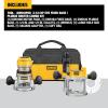 imageDEWALT Router Fixed and Plunge Base Kit Soft Start 12Amp 24000 RPM Variable Speed Trigger Corded DW618PKB