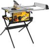 imageDEWALT Table Saw 10 Inch 15 Amp 32 Inch Rip Capacity Dust Collector Scissor Stand DWE7491X
