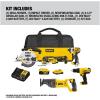 imageDEWALT Tools 5 Tool Power Tool Combo Kit Cordless Drill Impact Driver Saw Oscillating Multitool Set with 20V MAX Battery and Charger DCK551D1M15Tool Kit