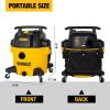 imageDEWALT Wet and Dry Vacuum 9 Gallon Poly WetDry Vac Yellow Shop Vacuum 5 HP Strong Suction for Jobsite Workshop 3 in 1 Multi Functions Model DXV09PWetDry Vac