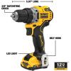 imageDEWALT XTREME 12V MAX Cordless DrillDriver Kit 38Inch DCD701F2