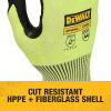 imageDewalt DPG855 HiVis HPPE Fiberglass Cut Glove  LXLarge
