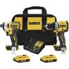 imageDEWALT 20V MAX XR Cordless 12 in DrillDriver and 14 in Impact Driver Kit with 2 2Ah Batteries ampamp Charger DCK248D2NEW