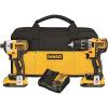 imageDEWALT 20V MAX XR Cordless 12 in DrillDriver and 14 in Impact Driver Kit with 2 2Ah Batteries ampamp Charger DCK248D2Old Version