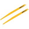 imageDEWALT DW48022 6Inch 6 TPI Taper Back BiMetal Reciprocating Saw Blade 2Pack  YellowOne Size