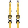 imageDEWALT DXBC50002 BlackYellow 15quot x 16 Ratchet Tie Down Straps  HeavyDuty Cargo Hauling 5000 lb Break Strength 2 Pack