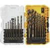 imageDEWALT Drill Bit Set 21Piece 135 Degree Split Point 31 Degree Helix Black Oxide Coated For Plastic Wood and Metal DWA1181