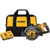 imageDEWALT FLEXVOLT 60V MAX Circular Saw Kit 714Inch Worm Style 90Ah Battery DCS577X1