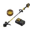 imageDEWALT FLEXVOLT 60V MAX String Trimmer Brushless Two Speed 15Inch 3Ah Battery DCST970X1w Extra Trimmer Line