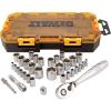 imageDEWALT Impact Socket Set with Ratchet MetricSAE 12quot Drive 23Piece Set with Case DWMT74739 Socket set  34pc