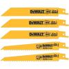 imageDEWALT Reciprocating Saw Blades MetalWoodcutting 5Piece Set DW4857 Yellow5piece Set
