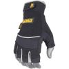 imageDeWalt DPG230L Technicians Fingerless Synthetic Leather Glove Black LargeOne Size Pack of 1