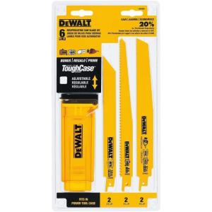 imageDEWALT  DWA4101 Reciprocating Saw Blade Set WoodMetal Cutting 8Pack DWAR8SETCS6piece Set