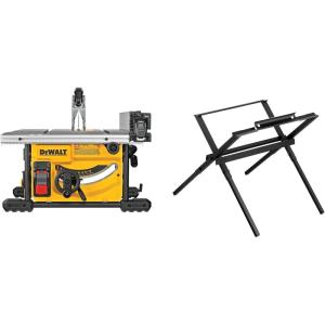 imageDEWALT 15 Amp 814 in Compact Portable Jobsite Table Saw DWE7485814Inch Saw w Stand