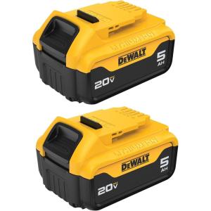 imageDEWALT 20V MAX 5 Ah Lithium Ion Battery 2Pack DCB205250Ah Batteries Only
