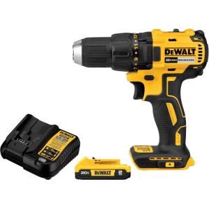 imageDEWALT 20V MAX Cordless Drill Driver Set 12 Inch Electric Drill 2 Speed XR 20 Ah Battery and Charger Included DCD777D1New Battery