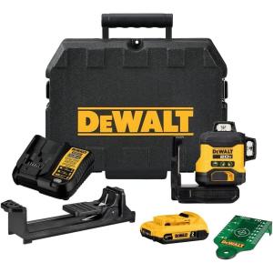 imageDEWALT 20V MAX Laser Level Cross Line Laser 3X360 Green Bare Tool Only DCLE34031BLaser Level Kit