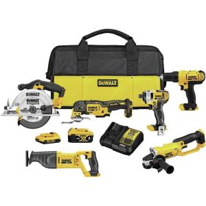 imageDEWALT 20V MAX Power Tool Combo Kit 6Tool Cordless Power Tool Set with Battery and Charger DCK661D1M1