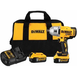 imageDEWALT 20V MAX XR Cordless Impact Wrench Kit with Hog Ring Anvil 12Inch DCF899HP2