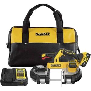 imageDEWALT 20V MAX XR Dual Trigger Bandsaw Brushless Motor Portable and Cordless 338 Inch Cut Capacity Bare Tool Only DCS379BKit with Battery