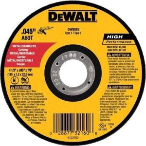 imageDEWALT 412 Inch CutOff Wheel Angle Grinder Cutting Disc General Purpose 4Pack DW8062B5