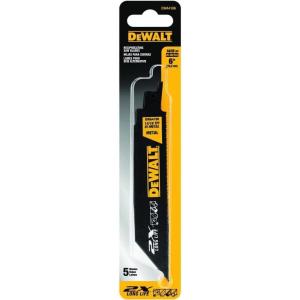 imageDEWALT 6Inch Reciprocating Saw Blades 18 TPI 5Pack DWAR6118