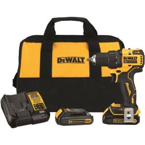 imageDEWALT ATOMIC 20V MAX Cordless DrillDriver Kit Compact 12Inch DCD708C2