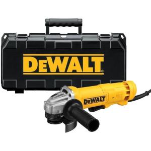 imageDEWALT Angle Grinder 412Inch 11Amp 11000 RPM Paddle Switch with No Lock Dust Ejection System Corded DWE402NWith Kit Box