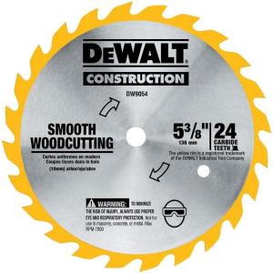 imageDEWALT Circular Saw Blade 5 38 Inch 24 Tooth Wood Cutting DW9054