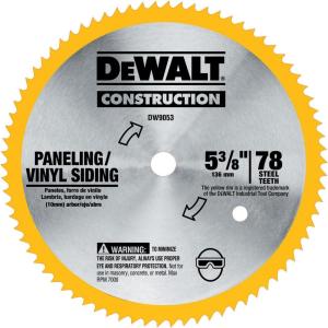 imageDEWALT Circular Saw Blade 5 38 Inch 80 Tooth Vinyl Cutting DW9053