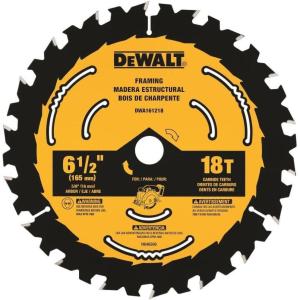 imageDEWALT Circular Saw Blade 6 12 Inch 18 Tooth Framing DWA161218New