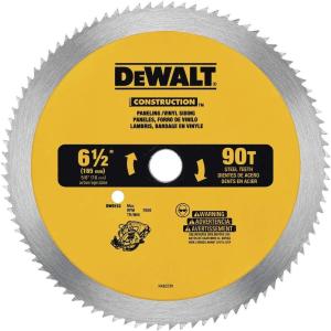 imageDEWALT Circular Saw Blade 6 12 Inch 90 Tooth Vinyl Cutting DW9153