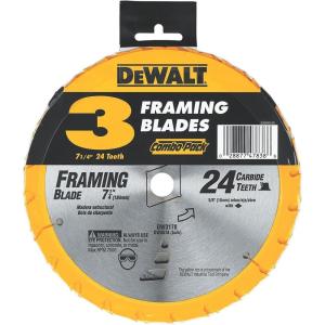 imageDEWALT Circular Saw Blade 7 14 Inch 24 Tooth Wood Cutting 3 Pack DWA1714243Old Model