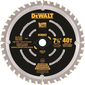 imageDEWALT Circular Saw Blade 7 14 Inch 40 Tooth Composite Decking DWA31740