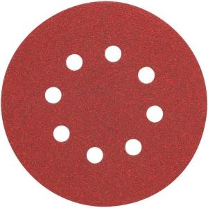 imageDEWALT DW4309 5Inch 8 Hole 80 Grit Hook and LoopRandom Orbit Sandpaper 25Pack100G  25Pack