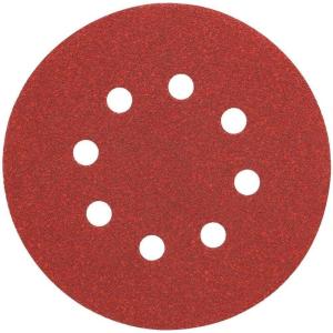 imageDEWALT DW4309 5Inch 8 Hole 80 Grit Hook and LoopRandom Orbit Sandpaper 25Pack220G  25Pack