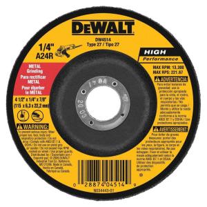 imageDEWALT DW4514 14quot Thick Grinding Wheel with 412quot Diameter and 78quot Arbor1 Count Pack of 1