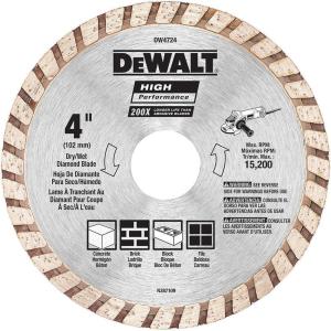 imageDEWALT DW4724B 4Inch High Perf Masonry Blade 10Pack