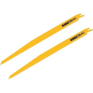 imageDEWALT DW48022 6Inch 6 TPI Taper Back BiMetal Reciprocating Saw Blade 2Pack  YellowOne Size