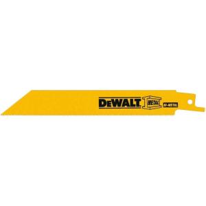 imageDEWALT DW4811 6Inch 18 TPI Straight Back BiMetal Reciprocating Blade 5pack100pack